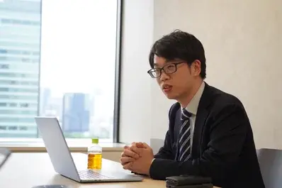 インタビュー中の様子